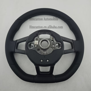 Nuevo Producto, Volante de Cuero Suave con Costuras Negras para Volkswagen, para VW GTI7 Golf MK7 - Product Image 5