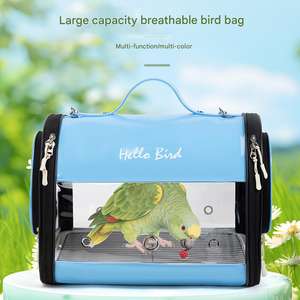 Bolsa de viaje portátil para pájaros pequeños, transportador de mascotas para loros y palomas con jaula de lagarto para mascotas pequeñas y suministros, bolsa portátil para loros - Product Image 2