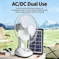 Ventilateurs solaires modernes de 12, 14 et 16 pouces, grande batterie, haute qualité, USB, OEM/ODM, ventilateur de camping en plein air, rechargeable, ventilateur solaire sur pied