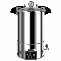 Sterilisator Uap Autoklaf Digital 24L Buka Cepat Vertikal Baja Tahan Karat Laboratorium Medis 126C 0.165MPa
