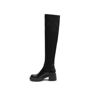 Sh10336a 2023 Nouvelle arrivée dames bottes longues taille 43 <span class=keywords><strong>élastique</strong></span> tricoté femme genou <span class=keywords><strong>botte</strong></span> 6cm - Product Image 5