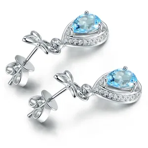 Pear Blue Topaz Earrings Jcpenney Blue Topaz Earrings 925 Sterling Silver Blue Topaz Earrings