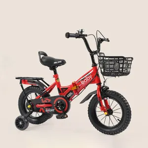 Atacado Kid Bicicleta Dobrável 4 Rodas Altura Ajustável 12/14/16/18/20 Polegadas Crianças Bicicleta