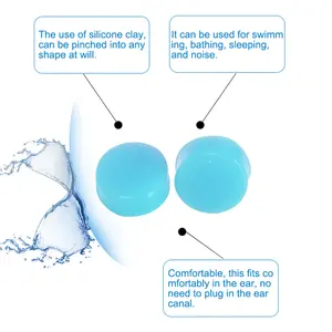 سدادات أذن من السيليكون قابلة للقوالب الناعمة للنوم والشخير والسباحة والسفر والحفلات الموسيقية والدراسة - Product Image 4