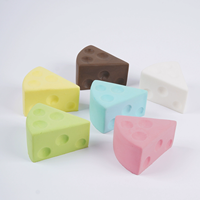 Balle anti-stress Zoey Squishy en forme de fromage, jouet sensoriel en caoutchouc souple, simulation alimentaire, pour adultes et enfants, soulagement du stress, cadeaux de fête, usage quotidien