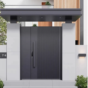 <span class=keywords><strong>Porte</strong></span> coulissante de villa en alliage d'aluminium résistante aux ouragans, ouverture <span class=keywords><strong>automatique</strong></span> rétractable, portail pliant industriel résidentiel pour jardin - Product Image 4