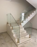 Rampe en verre moderne Prima pour balcon ou piscine, balustrade en verre sans cadre, rampe en verre