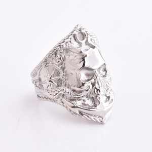 Anillo geométrico plateado para hombre y mujer, joyería de acero inoxidable, anillos de plata - Product Image 5