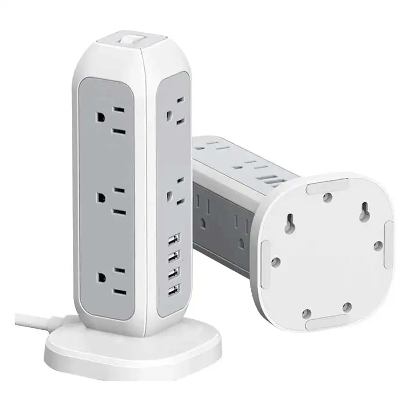 OSWELL Multi Plugs Splitter Sockets Expander 11 Electrical Outlet Extender Power Strip Surge with 4 USB Wall Charger