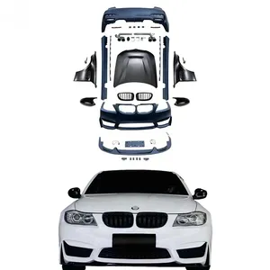 BMW 3 serisi için toptan bodykit 2009 + E90 facelift M4 araba tamponları çamurluklar motor kaput araba ayna araba ızgara