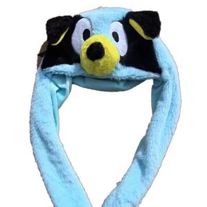 Sombrero de Rana de Felpa Extensible y Súper Suave, Ojos Móviles, Orejas de Conejo, Tiburón, Dinosaurio, Perro Azul, Relleno de Algodón PP, Novedad, Oso Lavado - Product Image 1