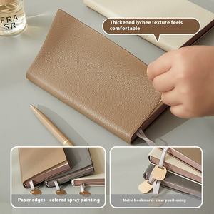 All'ingrosso cuoio dell'unità di elaborazione A6 100 grammi 100 fogli di pagine 200 diario Logo personalizzato di alta qualità taccuini con copertina morbida per ufficio commerciale - Product Image 3