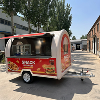 Remorque alimentaire en aluminium personnalisable, équipement de cuisine mobile, camion de restauration rapide commercial pour pizza, café, snacks et frites