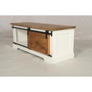 Muro TV Lowboard in <b>White</b> <b>and</b> Natural <b>White</b> <b>and</b> Natural Modern Elegance <b>Sideboard</b> Handmade Bulk Product Dining Room Wholesale - Product Image 2