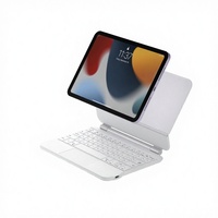 Casing Keyboard Ajaib Nirkabel USB Type-C dengan Operasi Gunting, Layar Sentuh 8,3 Inci, Lampu Latar LED, Kulit PU Model Baru untuk iPad Mini 7/6