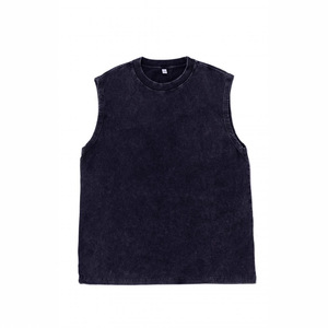 Débardeur <span class=keywords><strong>Homme</strong></span> 100% Coton Délavé à l'Acide avec Logo Personnalisé Style Vintage – Vente en Gros de Débardeurs Oversize - Product Image 3