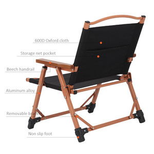 Chaise de camping pliable portable légère en métal pour extérieur, idéale pour la plage et le jardin (type Kermit) - Product Image 3
