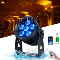 Igracelite IP65 Étanche 6*18W RGBWAUV 6-en-1 Projecteur de Scène PAR LED Sans Fil sur Batterie Akku
