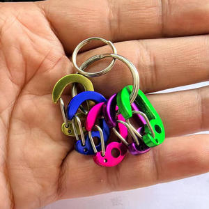 Ensemble de mini-boucles à ressort en alliage d'aluminium de type D, haute qualité, pour accessoires de sac, petites boucles colorées - Product Image 5