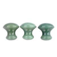 Main Naturel Vert Aventurine Grattage Massage Outil Champignon Forme Guasha Conseil