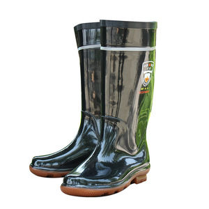 Botas de trabajo impermeables para hombre, con suela de goma negra reflectante, estilo Coffee Boot High Top. - Product Image 5