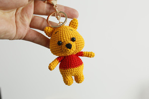 Ciondolo Portachiavi Fatto a Mano in Lana Lavorata all'Uncinetto a Forma di <span class=keywords><strong>Orsetto</strong></span> o Maialino Cartone Animato, Charm per Borsa Anime - Product Image 5