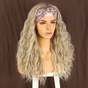 Băng Đô Ngắn Xoăn Xoắn Tóc Giả Băng Đô Tóc Tổng Hợp Tóc Giả Tóc Vàng Hỗn Hợp Nhiệt Độ Cao 2 Chiếc Băng Đô Miễn Phí Cho Phụ Nữ Da Đen - Product Image 3