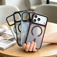 JOYPORODO B531 Grosir Aksesoris Ponsel Matte PC untuk iPhone 18 17 16 15 Pro Max Casing Ponsel Transparan Anti Gores Magnetik