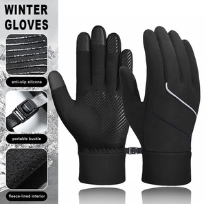 Özel Polyester kış yarış eldivenleri termal kaymaz dokunmatik aşınmaya dayanıklı bisiklet motosiklet koşu yürüyüş eldiven - Product Image 2