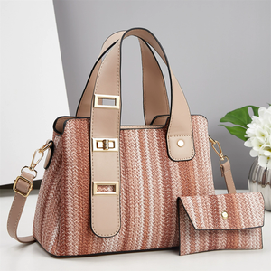 Bolso Bandolera Tejido de Gran Capacidad para Mujer, Estilo Casual para Vacaciones, con Cierre de Cremallera - Product Image 6