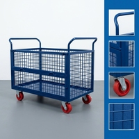 Conteneur de stockage en métal à mailles métalliques robustes, empilable, bacs en mailles métalliques, cage de stockage en métal empilable pour entrepôt