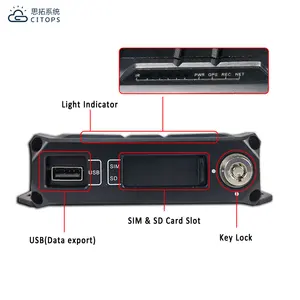 Mini Cmsv6 4 Channels Vehicle Dvr Remote Monitoring Mdvr Ahd 1080p Hd Sd Card H.265 Truck Recorder Gps Positioning 4g Dvr Mobile
