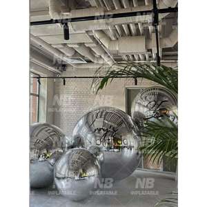 Bola de espejo inflable de oro gigante, decoraciones de publicidad para fiestas interiores, esfera de globo inflable de espejo a la venta - Product Image 5
