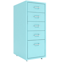 Armoire de rangement de bureau en métal à 5 tiroirs avec roulettes, largement utilisée pour le bureau et la maison