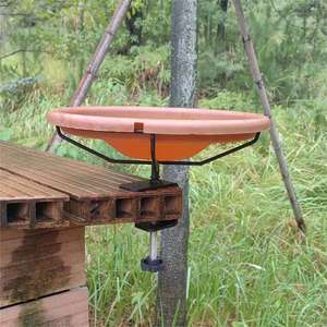 Support de bassin pour oiseaux en céramique pour balustrade de patio, alimentation extérieure, petite taille TJ-032 - Product Image 3