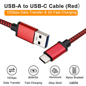 LUNG KAY 3ft USB-A to Type-C Cable 5A Fast <b>Charging</b> Data Cord Pure Copper Data Sync Nylon Braided 60W USB C Cable for Android - Product Image 3