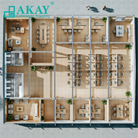 AKAY Maison Conteneur Moderne Combinations Flexibles Préfabriquée Portable Modulaire pour Bureau, Camp Temporaire, Bâtiment de Bureau