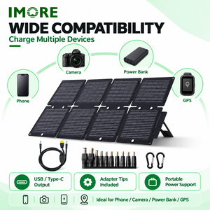60W <b>Portable</b> Foldable <b>Solar</b> <b>Panel</b> USB Type C IP67 for Selected Power Stations Camping Travel Outdoor and Emergency Charging - Product Image 5