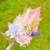 Ventes Flash : Décoration de gâteau en feuilles de palmier artificielles style bohème, fleurs séchées pour gâteau
