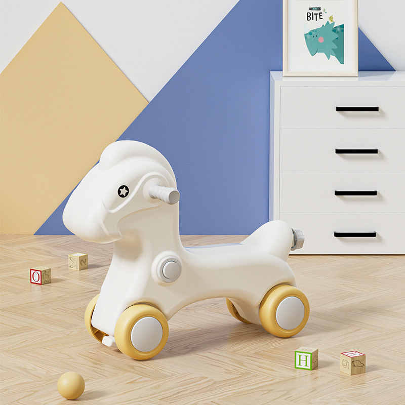 article cadeau-roller coaster en forme de cheval-jaune