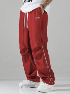 Vente directe d'usine, pantalons stretch pour hommes, pantalons baggy rouges pour hommes, pantalons de travail cargo, pantalons polyvalents pour activités de plein air, pantalons décontractés - Product Image 4