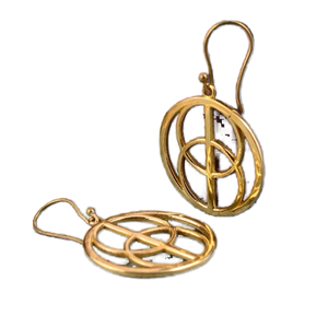 Pendientes de gota de Metal de Latón chapado en oro de 14 quilates, cáliz bohemio, diseño de pozo, forma de paz, joyería pacífica, bodas, fiestas, niños - Product Image 6