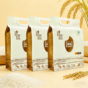 Sacos de Embalagem de Arroz com Alça, Impressão Gravura Personalizada, 2kg 5kg 10kg, Recicláveis e à Prova de Umidade para PE com Reforço Lateral - Product Image 1