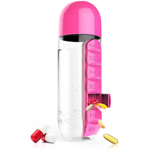 Botella <span class=keywords><strong>de</strong></span> Agua Portátil al por Mayor con Pastillero Desmontable y Práctico Organizador <span class=keywords><strong>de</strong></span> Pastillas para 7 Días, <span class=keywords><strong>Tapa</strong></span> <span class=keywords><strong>de</strong></span> Plástico TOUR - Product Image 5