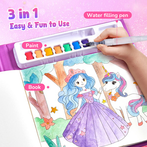 Joycat Ma Thuật <span class=keywords><strong>Unicorn</strong></span> Màu Nước Màu Màu Bộ Xách Tay Vui Vẻ Phong Phú Giấy Bản nháp Nghệ Thuật Sáng Tạo Nguồn Cung Cấp Kit Cho Trẻ Em - Product Image 3