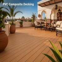 VMKON Plancher en bois composite écologique à réponse rapide, aspect bois, pour terrasse extérieure moderne