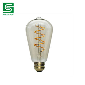 Bombilla LED Edison Vintage E27 de Filamento Recto ST19, Equivalente a 6 Vatios, de Vidrio Transparente - Product Image 4