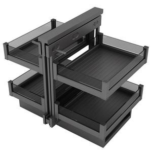 Organisateur de <span class=keywords><strong>garde</strong></span>-<span class=keywords><strong>manger</strong></span> modulaire Accessoires de rangement pour cuisine Panier d'angle Organisateur d'armoire coulissant Panier à vaisselle Tiroirs de cuisine - Product Image 1