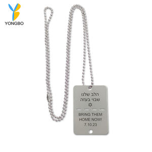 منتج جديد بالجملة: قلادة معدنية على شكل علامة الكلب من الفولاذ المقاوم للصدأ بتصميم 'ارسلهم إلى المنزل' للنساء والرجال في إسرائيل - Product Image 4