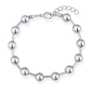 Pulsera <span class=keywords><strong>de</strong></span> Bolas Moderna para Mujer Xinyun Minimalista, Chapada en <span class=keywords><strong>Oro</strong></span> <span class=keywords><strong>de</strong></span> 18K y Plata <span class=keywords><strong>de</strong></span> Ley 925 (Resistente al Agua) - Product Image 2